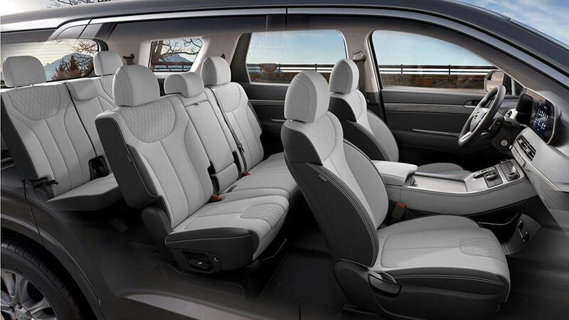 Bố trí ghế ngồi cực kì rộng rãi trên Hyundai Palisade