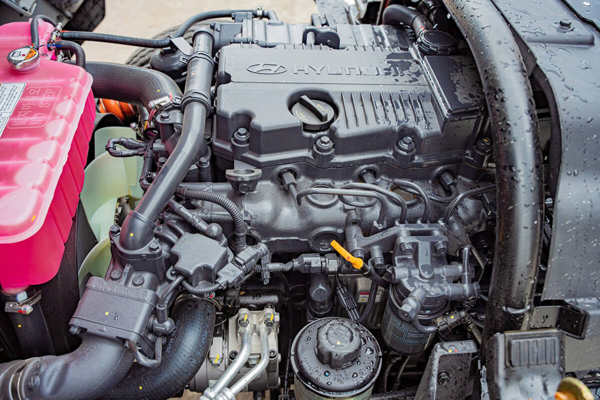 Hyundai New Mighty W750 được trang bị động cơ D4GA vô cùng mạnh mẽ